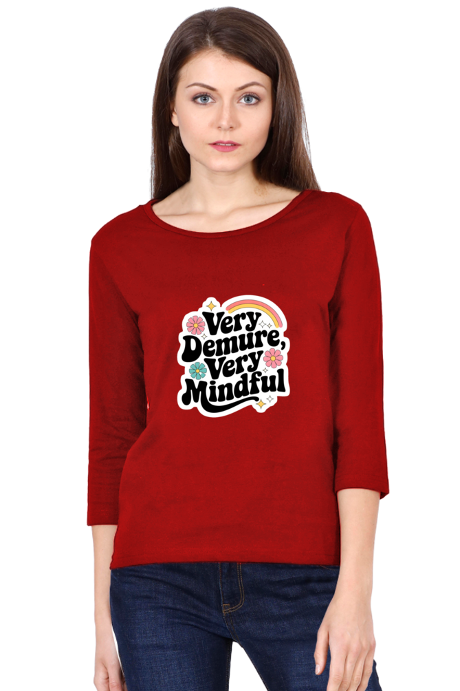 Very mindful very demure genz full sleeve T-shirt