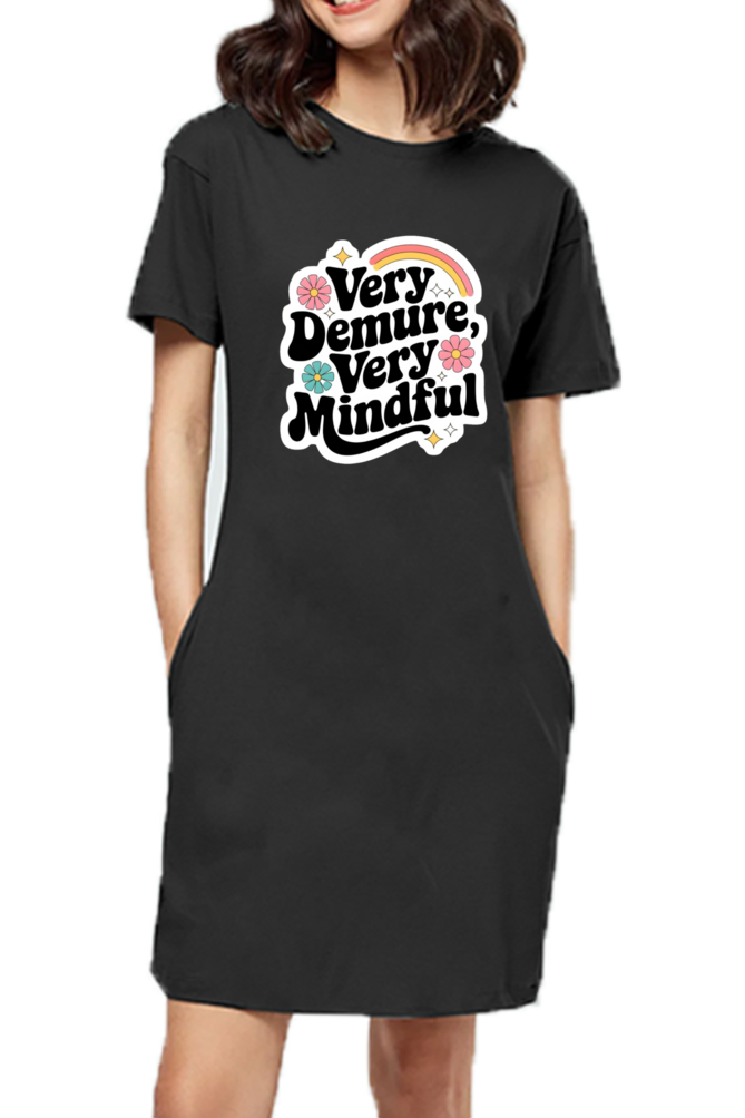 Very demure very mindful, genz T-shirt dress
