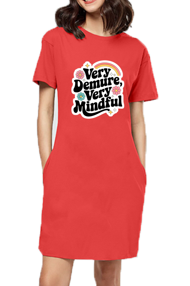 Very demure very mindful, genz T-shirt dress