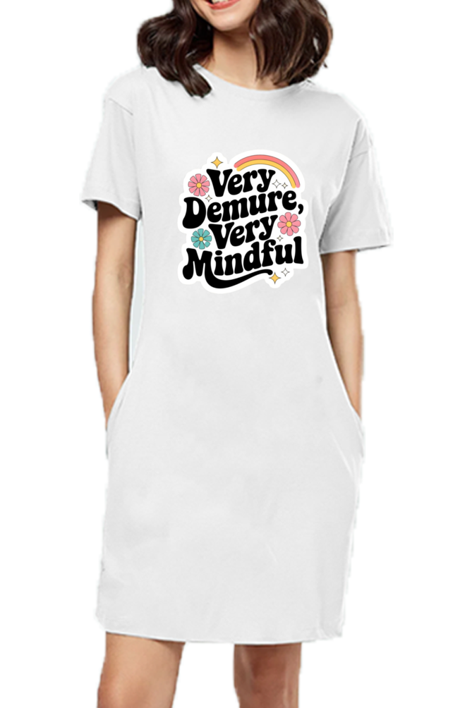 Very demure very mindful, genz T-shirt dress