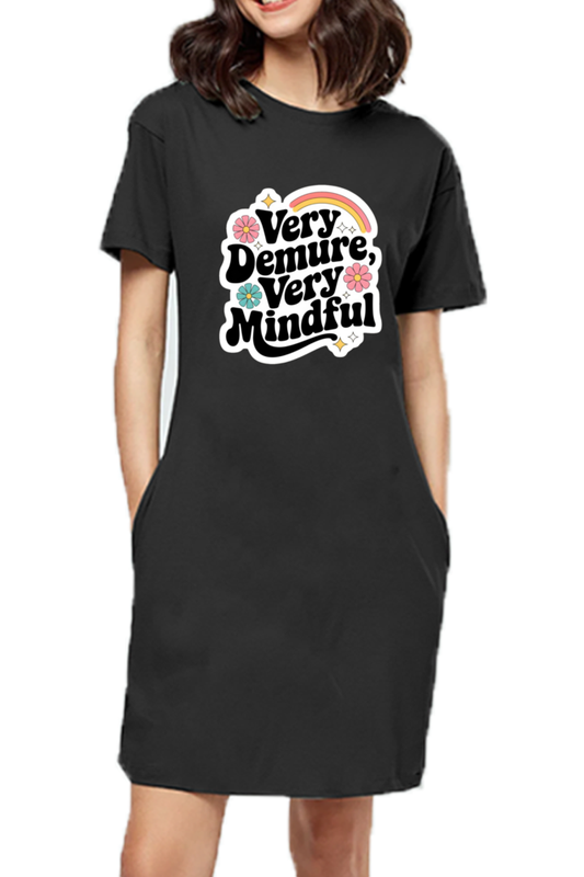 Very demure very mindful, genz T-shirt dress