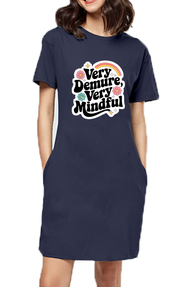 Very demure very mindful, genz T-shirt dress